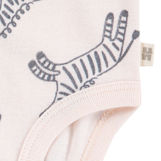 Pack de 3 Bodies Niña Zebra Rosada 6m